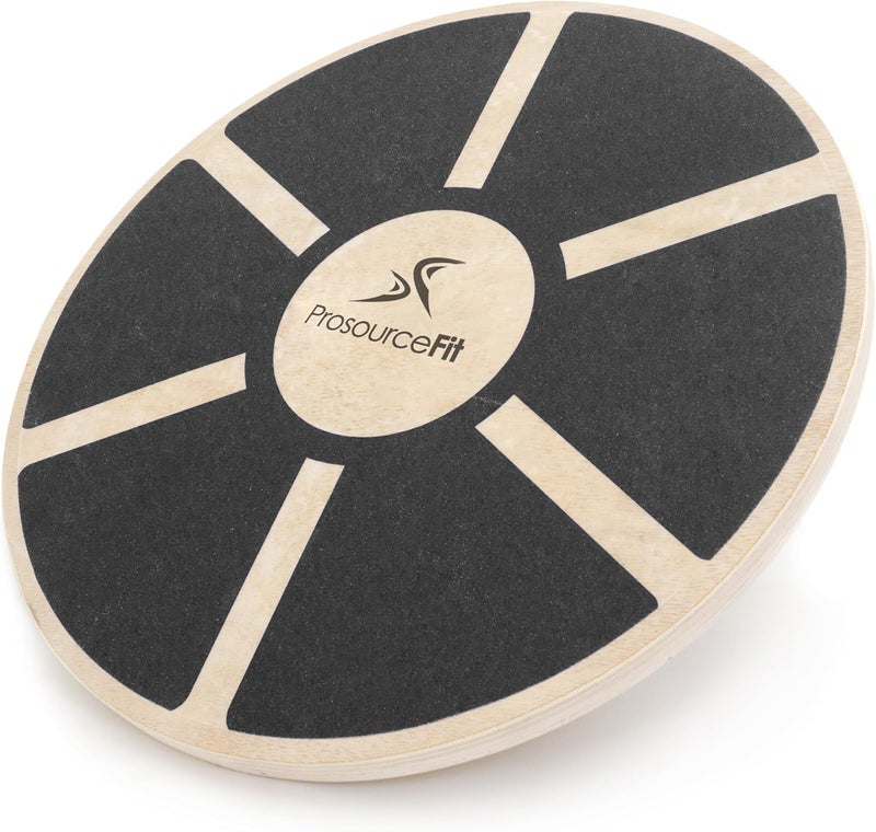 ProsourceFit Wooden Balance Board Non-Slip Wobble Core Trainer 15.75in (39.5cm) Diameter with 360 Rotation for Stability Training, Full Body Exercises, Physical Therapy - Image 1